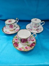 3 Vintage Teacups & Saucers 1
