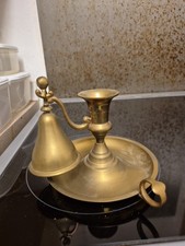 Decorative Solid Brass Candle Holder With Bell Attachment