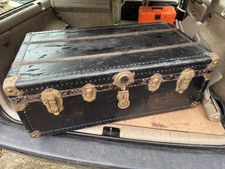 xl vintage steamer trunk blanket chest storage coffee table rustic prop