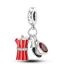 coffee cup charm S925 Sterling