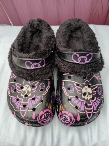 Customised death moth crocs - death,