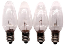 NOMA V1  4 x Spare Clear Christmas Fairy Lights Bulb 3.6v 0.47w E10