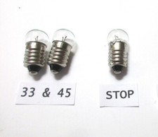 NEW Philips GA-212 GA-312 212 312 Turntable Lamps 33 45 and STOP Indicator Bulbs