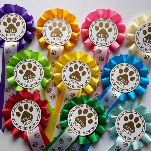 Dog show rosettes - dog, done