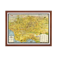 Old Map of Los Angeles, CA