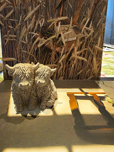 Highland cow figurines brown - cow,