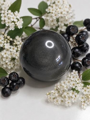 Silver obsidian crystal - obsidian,