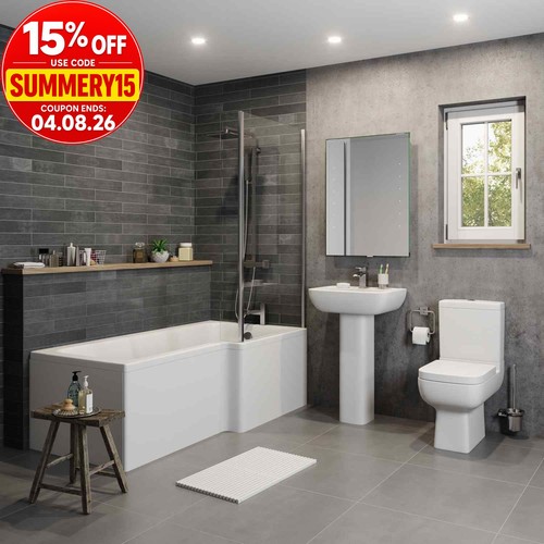 Bathroom suite close coupled - bathroom,