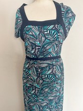 Précis Petite 14 16 Midi Skirt & Short Sleeve Top Coord set Tropical Summer Teal