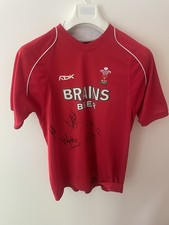 Wales rugby signed shirt halfpenny Edwards Shanklin Davies Williams Welsh rugby