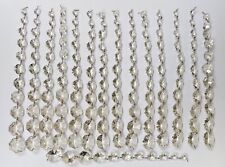 15 x 11 Vintage Old Lead Crystal Graduated Octagons Chandelier Drop Pendant