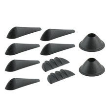 10x Car Body Deflector Spoiler Sticker Wind Noise Reduction Rectifying Black