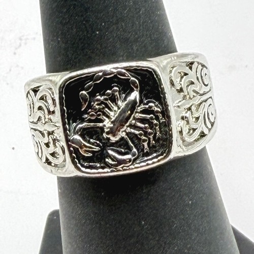 New mens scorpion signet ring - mens,