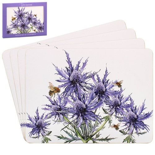 4pcs purple thistles cork - 4pcs,