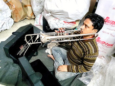 TROMBONE 3 VALVE OF PURE BRASS