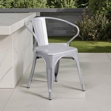 Set Of 4 Silver Galvanised