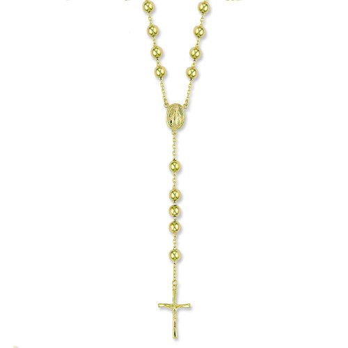 9ct gold rosary - 28, inch
