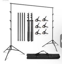 Adjustable Photography Studio Background Support Stand Screen Backdrop Kit +Case