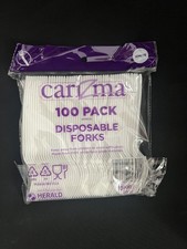 Carizma Plastic Reusable Forks (100 Per Pack) Wedding, Birthday, Parties etc.
