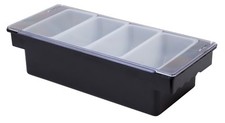 Black Plastic 4 Compartment