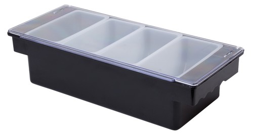 Black plastic compartment - plastic,