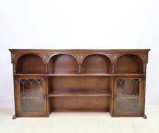 Wood Bros Old Charm Oak Dresser Top Bookcase Drinks Cabinet