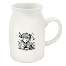 300ml 'Baby Highland Cow' Ceramic Milk Jug (MJ00017636)