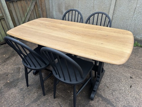 Ercol refectory table and four - ercol,
