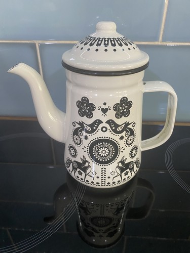 Folklore enamel coffee pot by - enamel,