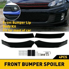 Universal Front Body Lip Bumper Kit Splitter Lip Spoiler Gloss Black PP Plastic