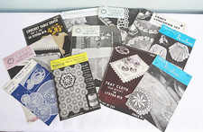 Vintage Crochet Patterns Tablecloth Tray Cloth Shawl Doilies Lace Altar  x 11