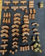 22mm & 15mm Yorkshire Copper Pipe Fittings 50+ Pieces