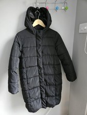 M&S Girls Long Black Puffer