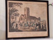 Pair of Antique Etchings, Equestrian Interest, Framed, H46xW53cm