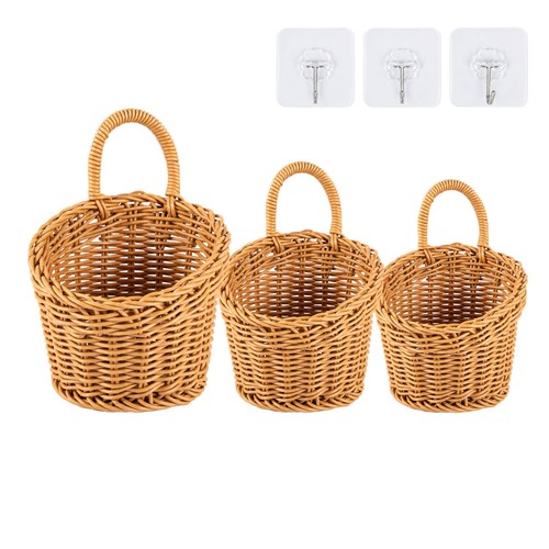Set woven wall baskets - set,