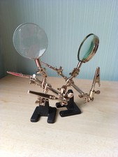 2 x Helping Hands Magnifier Soldering Station 2.5" Magnifying Glass 