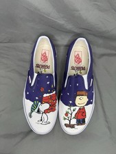 Vans x Peanuts Charlie Brown Christmas Men's Size 8.5 Women’s 10 Classic Slip-On