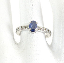 14ct White Gold Sapphire &
