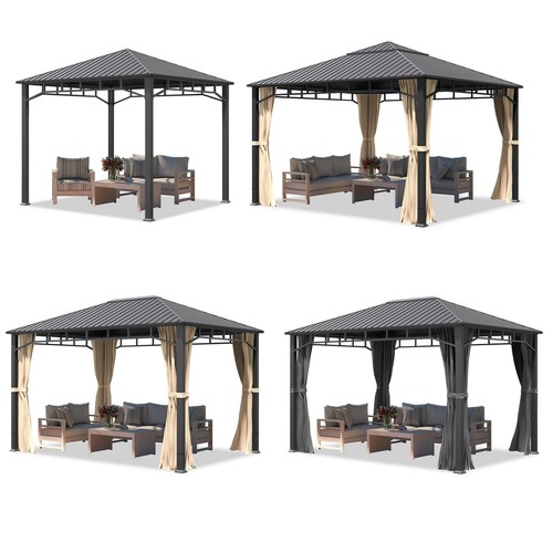 Garden gazebo hardtop - , pavilion