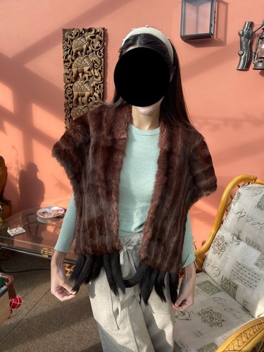 Vintage silver fox fur stole - fur,