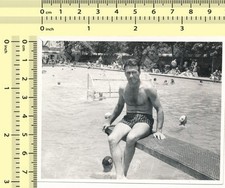 Vintage Snapshot Man on Diving