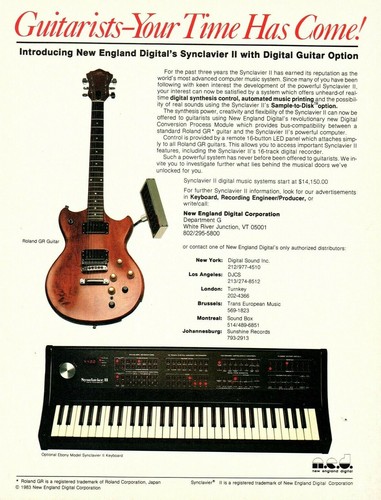 Vtg 80s synclavier magazine - vtg, 2