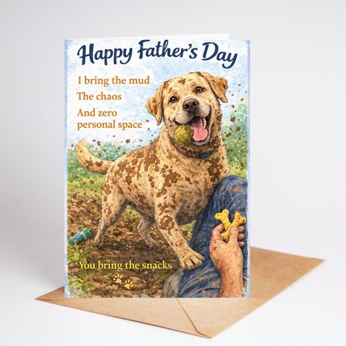 Funny rude card fathers day - card,