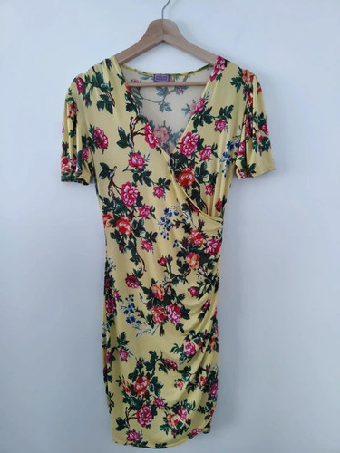 Ingenue yellow with pink roses - with,