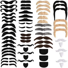 Fake Moustache 60 Pcs Fake