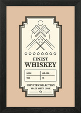 Whiskey label Framed Wall Art