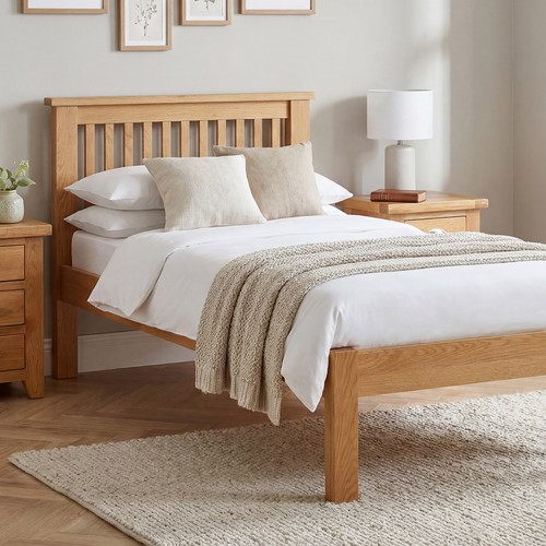 Oak single bed 3ft - single,