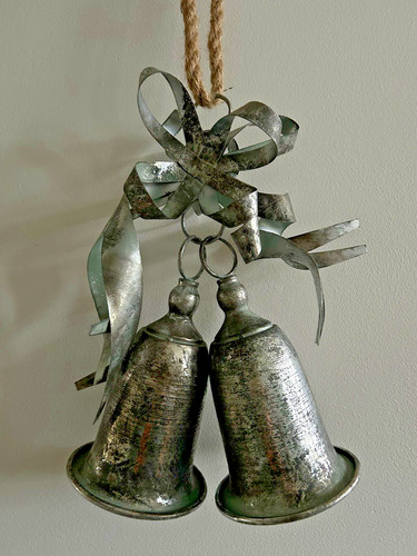 Silver hanging christmas - silver,