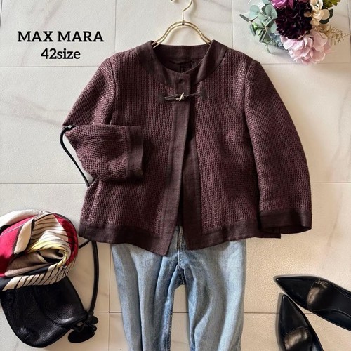 Max mara collarless jacket - collarless,