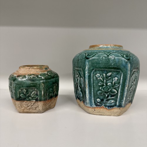 Two chinese pottery - two, monochrome
